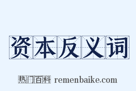 资本反义词是什么意思的图片